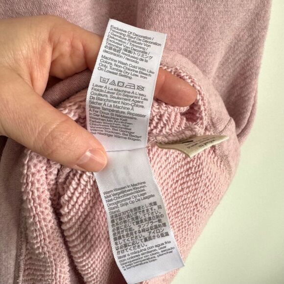 Madewell MWL Airyterry Sweatshirt Tee Dress - Heather Wisteria Dove (Pale Pink) - Picture 7 of 9